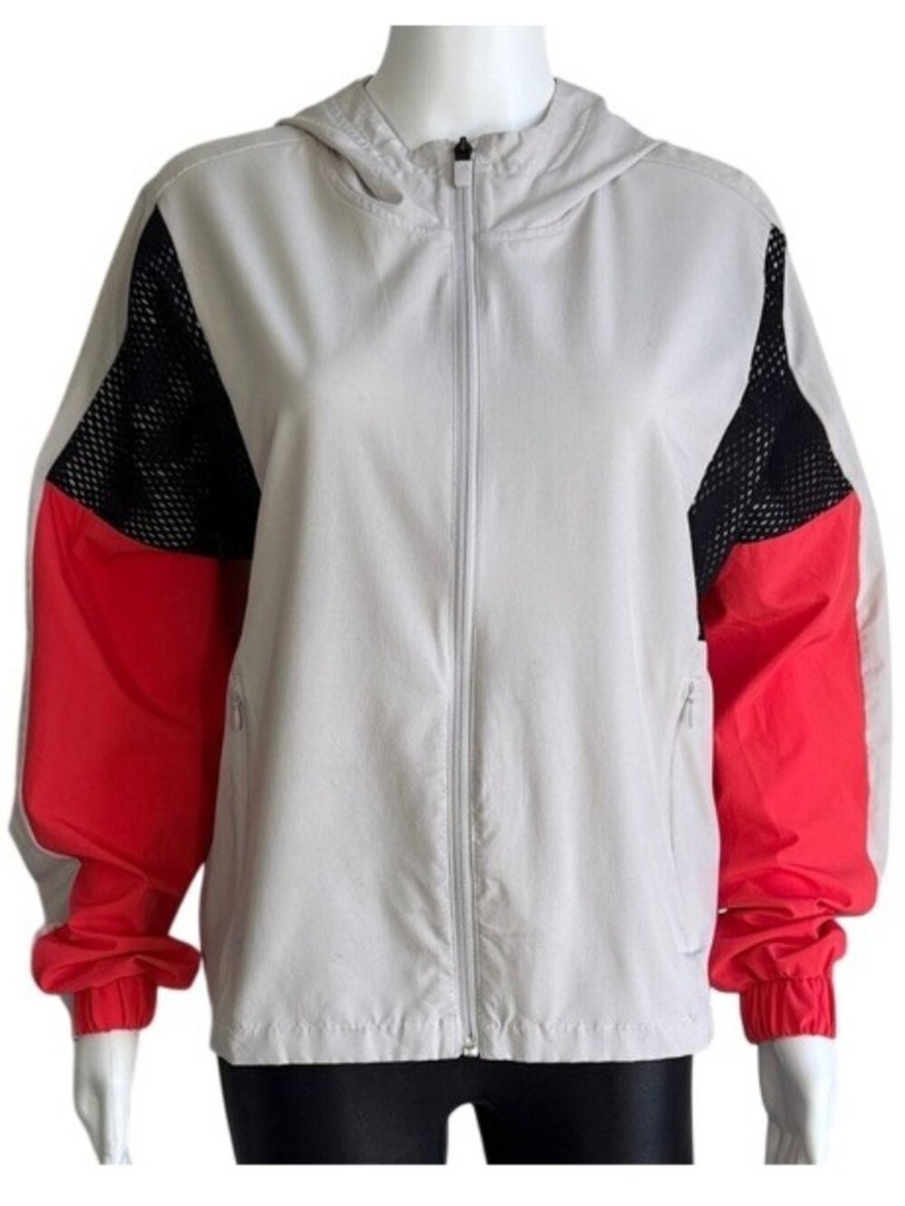 Adidas Colorblock Lightweight Zip Hoodie Windbreaker – Size L